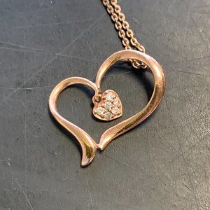Diamond Heart Pendant Necklace